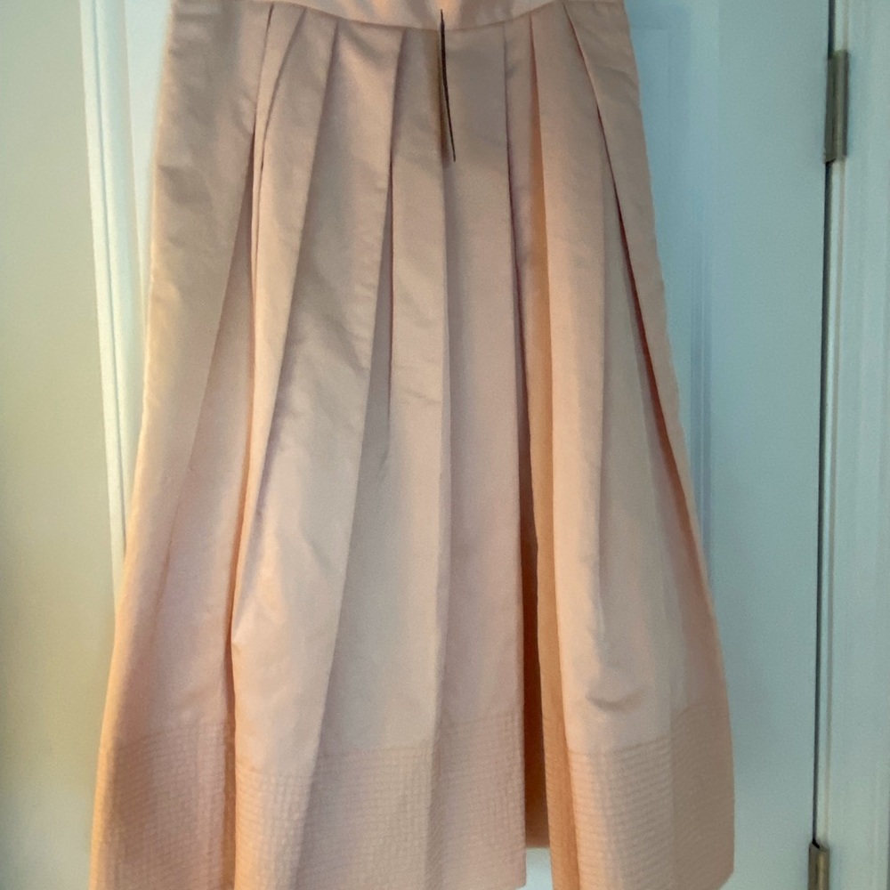 Pale pink Banana Republic silk midi skirt NWT